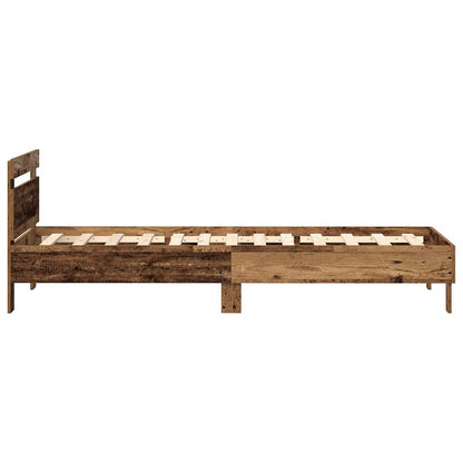 Bed Frame Old wood 75 x 190 cm Engineered wood