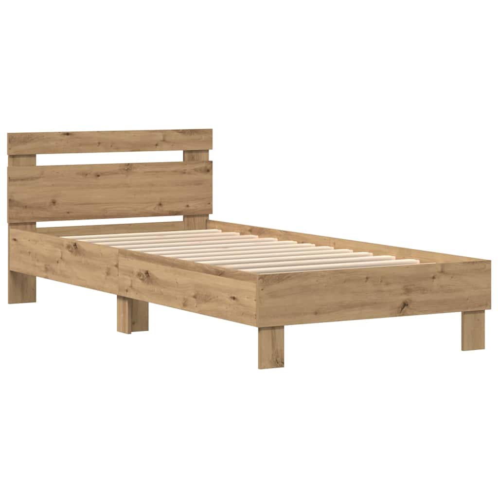 Bed Frame Artisan oak 75 x 190 cm Engineered wood
