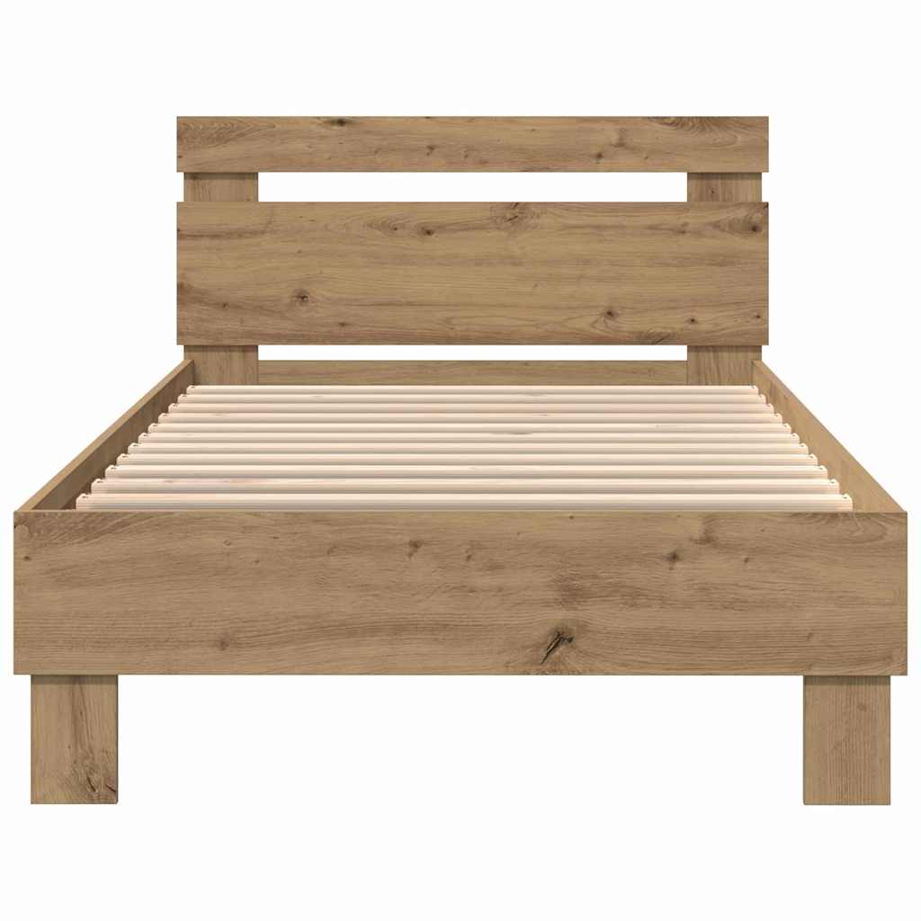 Bed Frame Artisan oak 75 x 190 cm Engineered wood