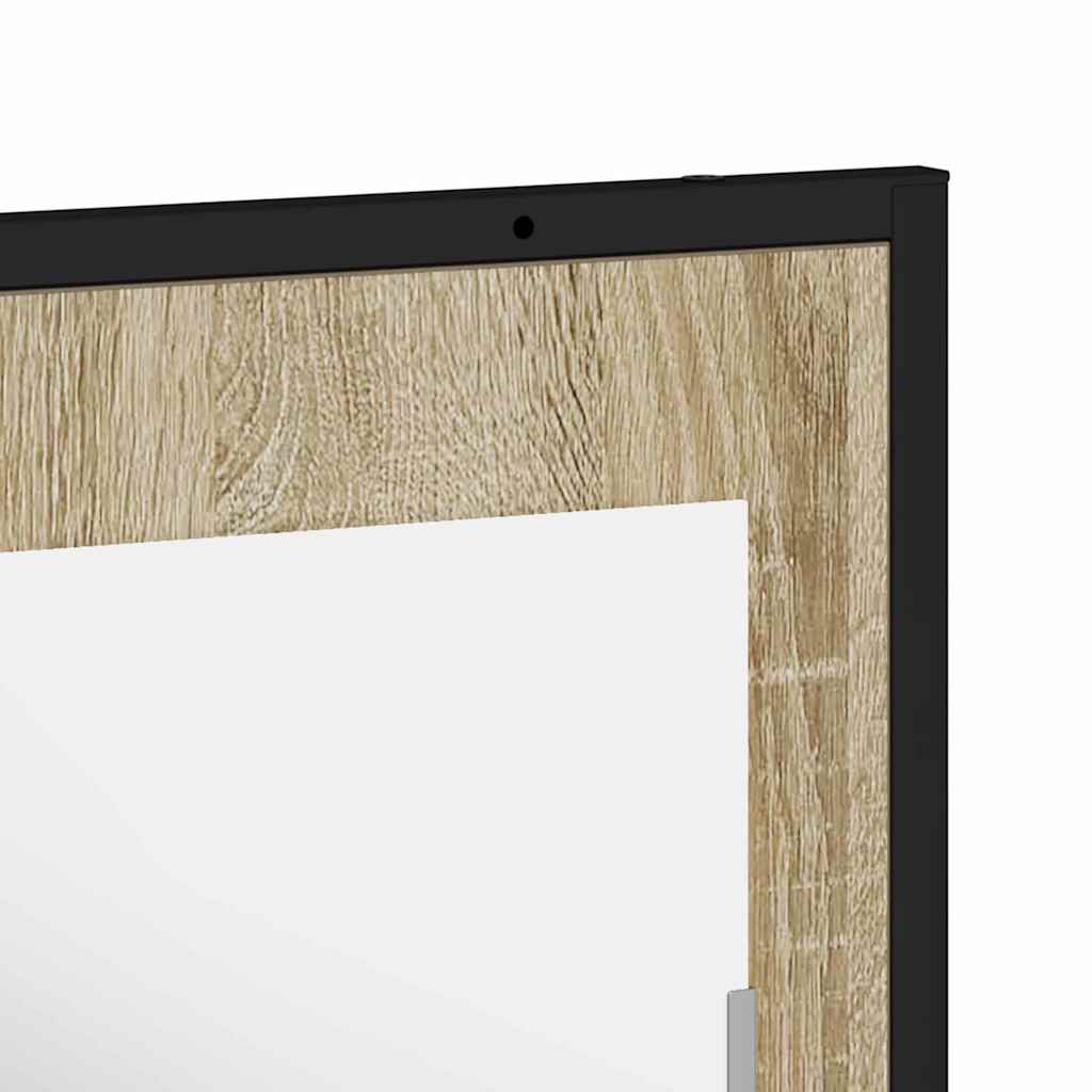 Bathroom Mirror Black 50 x 12 x 60 cm Glass and Engineered Wood