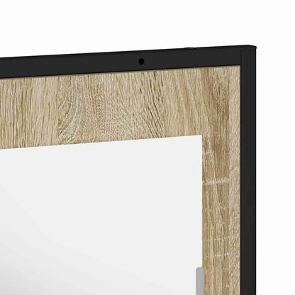 Bathroom Mirror Black 50 x 12 x 60 cm Glass and Engineered Wood