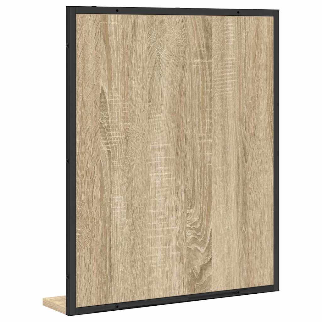 Bathroom Mirror Black 50 x 12 x 60 cm Glass and Engineered Wood