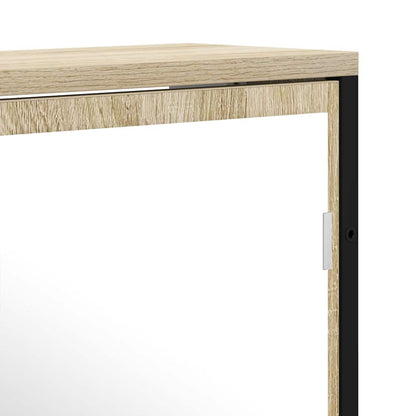 Bathroom Mirror Beige 60 x 16 x 60 cm Glass and Engineered Wood