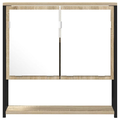Bathroom Mirror Beige 60 x 16 x 60 cm Glass and Engineered Wood