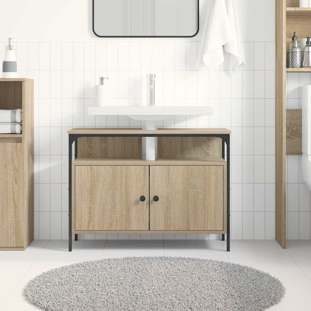 Bathroom Sink Cabinet Brown 80 x 30 x 60 cm Engineered wood