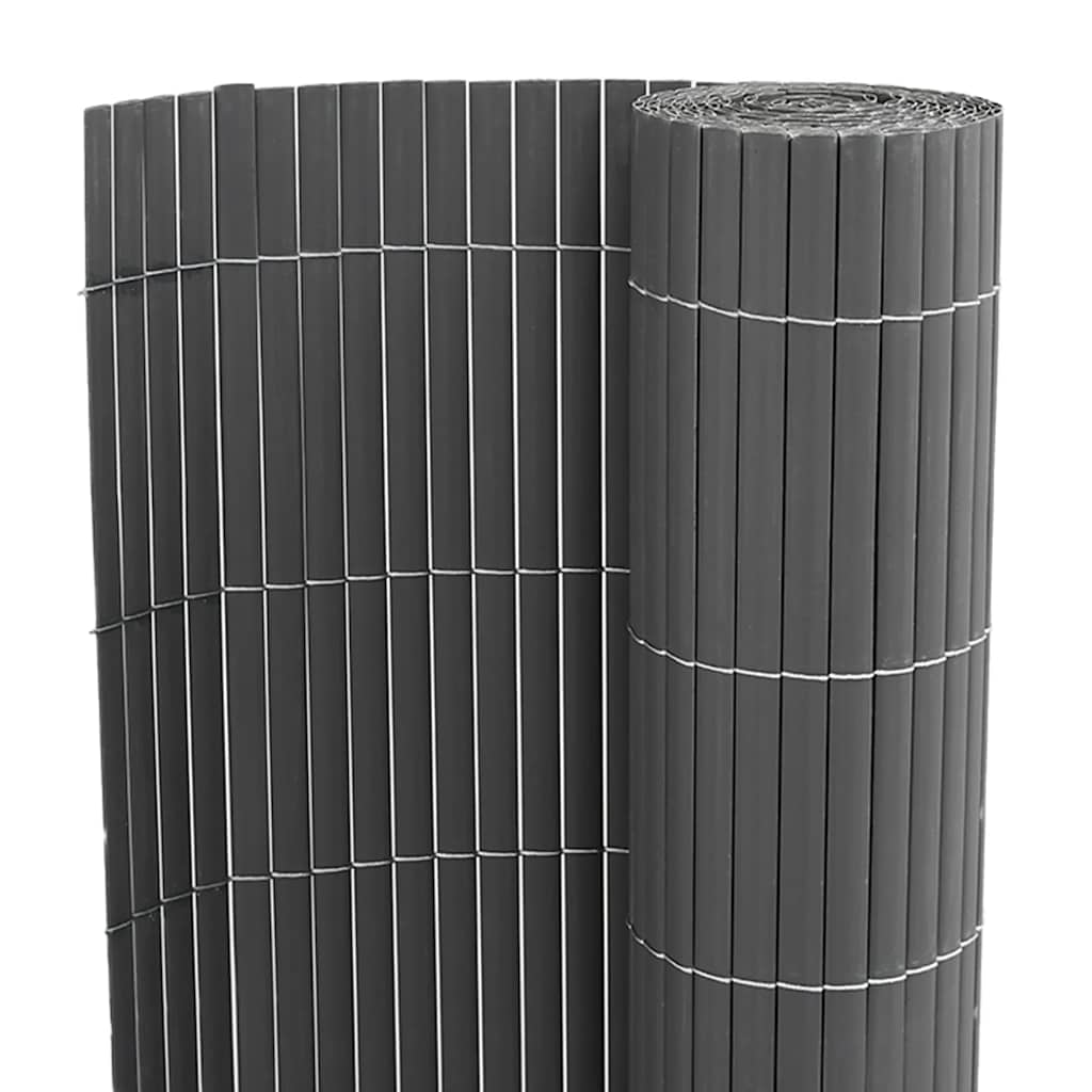 Garden Fence Double-Sided Grey 1.8x5 m PVC