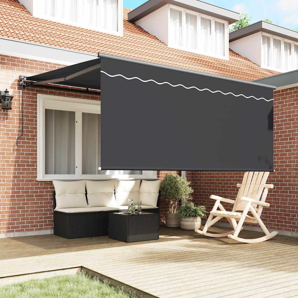 Retractable Awning Manual Grey and anthracite 300 x 250 cm