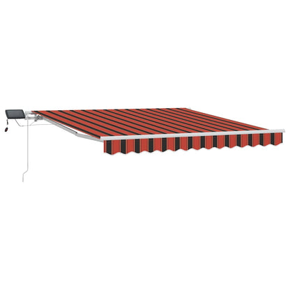 Retractable Awning with Orange and brown 300 x 250 cm Fabric