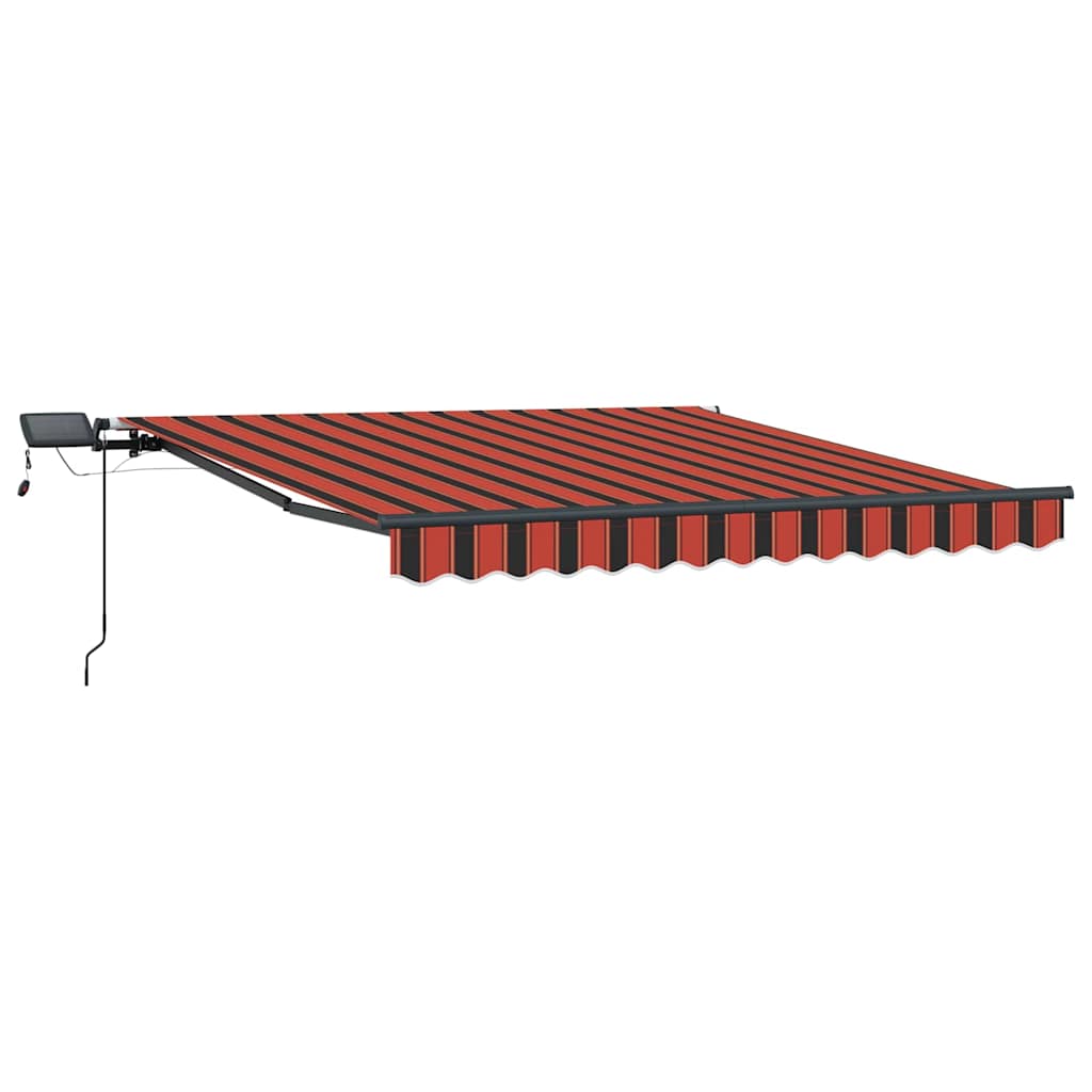 Retractable Awning Manual Orange and brown 300 x 250 cm Fabric
