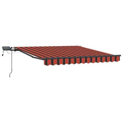 Retractable Awning Manual Orange and brown 300 x 250 cm Fabric