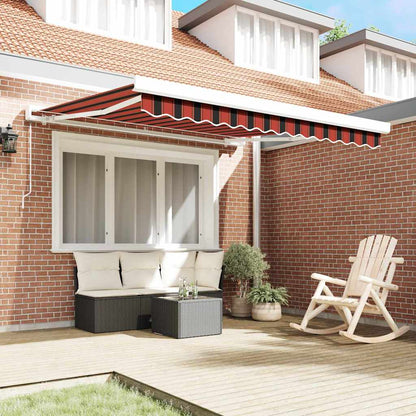Retractable Awning Orange and Brown 300 x 250 cm