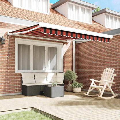 Retractable Awning Manual Orange and brown 300 x 250 cm