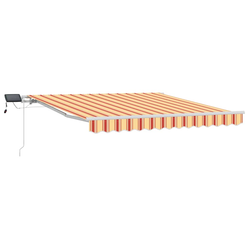 Retractable Awning with Yellow and orange 300 x 250 cm Fabric