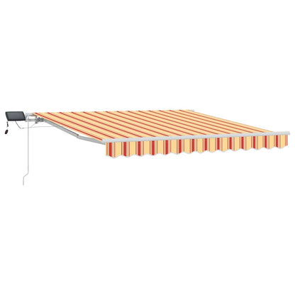 Retractable Awning with Yellow and orange 300 x 250 cm Fabric