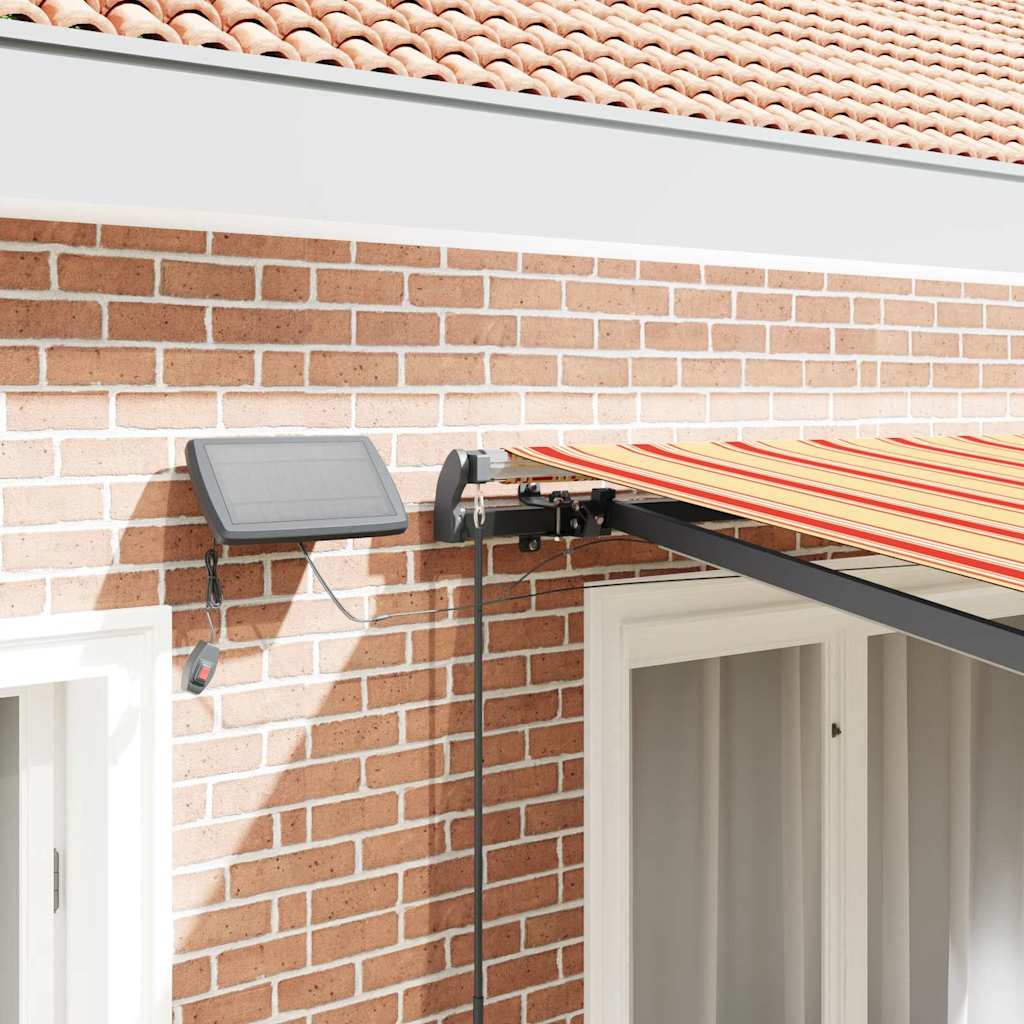 Retractable Awning Manual Yellow and orange 300 x 250 cm Fabric