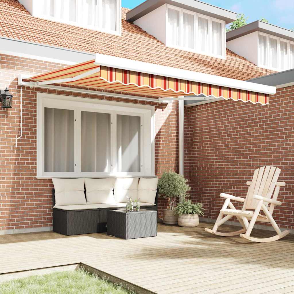 Retractable Awning Yellow and Orange 300 x 250 cm