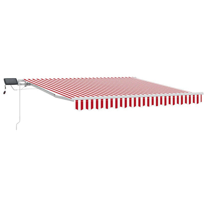 Retractable Awning with Red and white 300 x 250 cm Fabric
