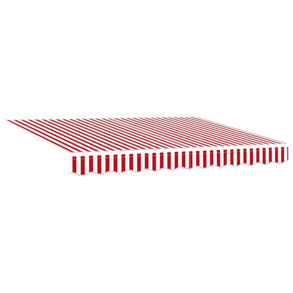 Retractable Awning Manual Red and white 300 x 250 cm Fabric
