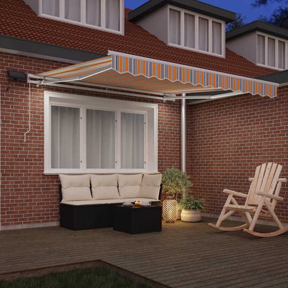 Retractable Awning with Manual Multicolour 300 x 250 cm Fabric