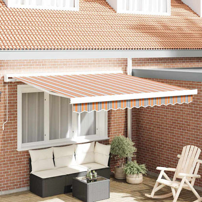 Retractable Awning Multicolour 300 x 250 cm Fabric and Metal