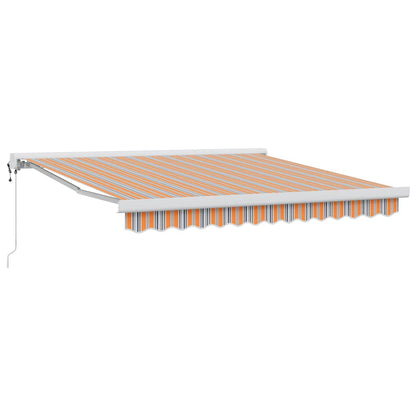 Retractable Awning Multicolour 300 x 250 cm Fabric and Metal