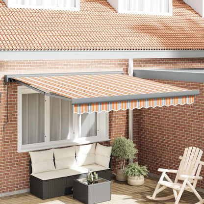 Retractable Awning Multicolour 300 x 250 cm Fabric and Metal