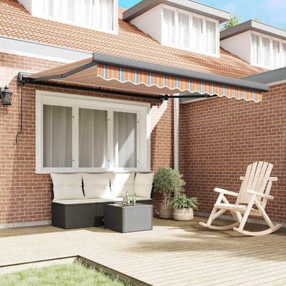 Retractable Awning Multicolour 300 x 250 cm Fabric and Metal