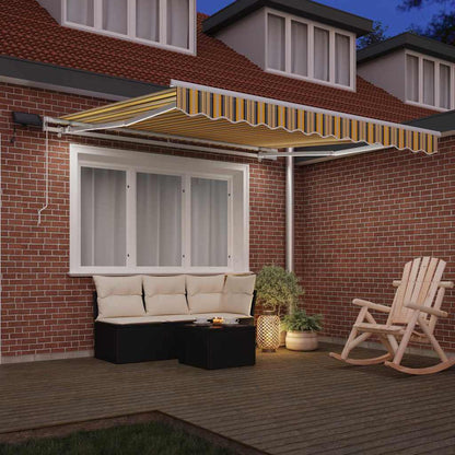 Retractable Awning with Manual Multicolour 300 x 250 cm Fabric