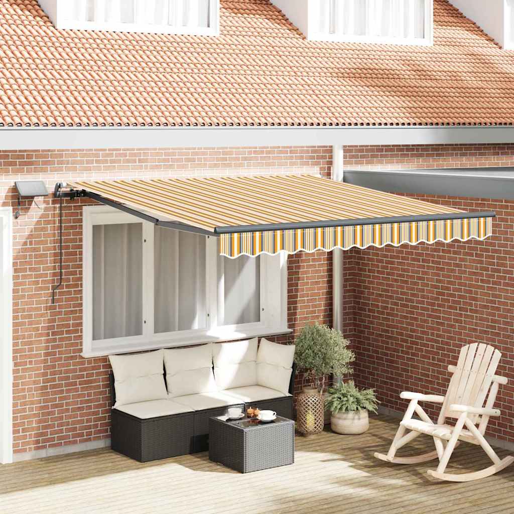 Retractable Awning Manual Multicolour 300 x 250 cm Fabric