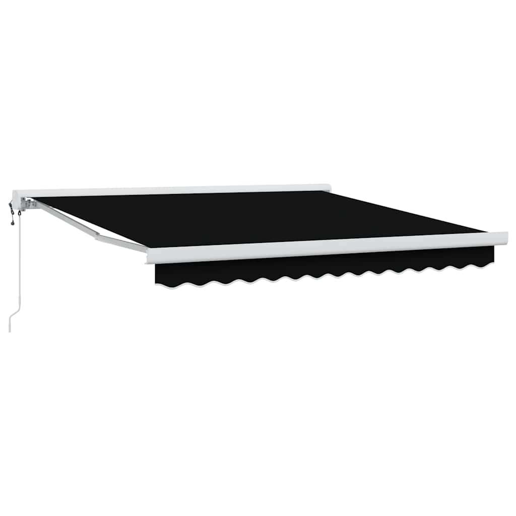 Retractable Awning Manual Black 300 x 250 cm Fabric and Metal