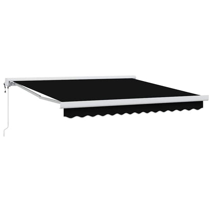 Retractable Awning Manual Black 300 x 250 cm Fabric and Metal