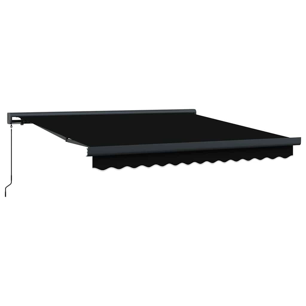Retractable Awning Black 300 x 250 cm Fabric and Metal