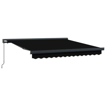 Retractable Awning Black 300 x 250 cm Fabric and Metal