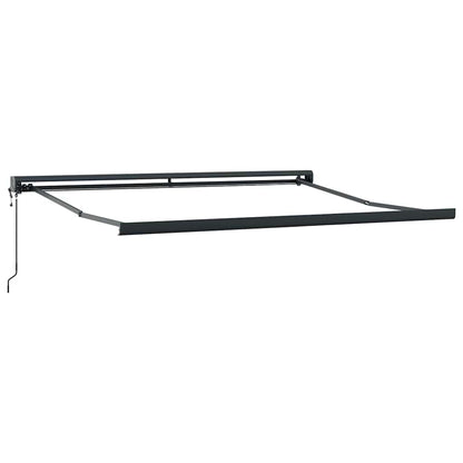 Retractable Awning Manual Black 300 x 250 cm Fabric and Metal