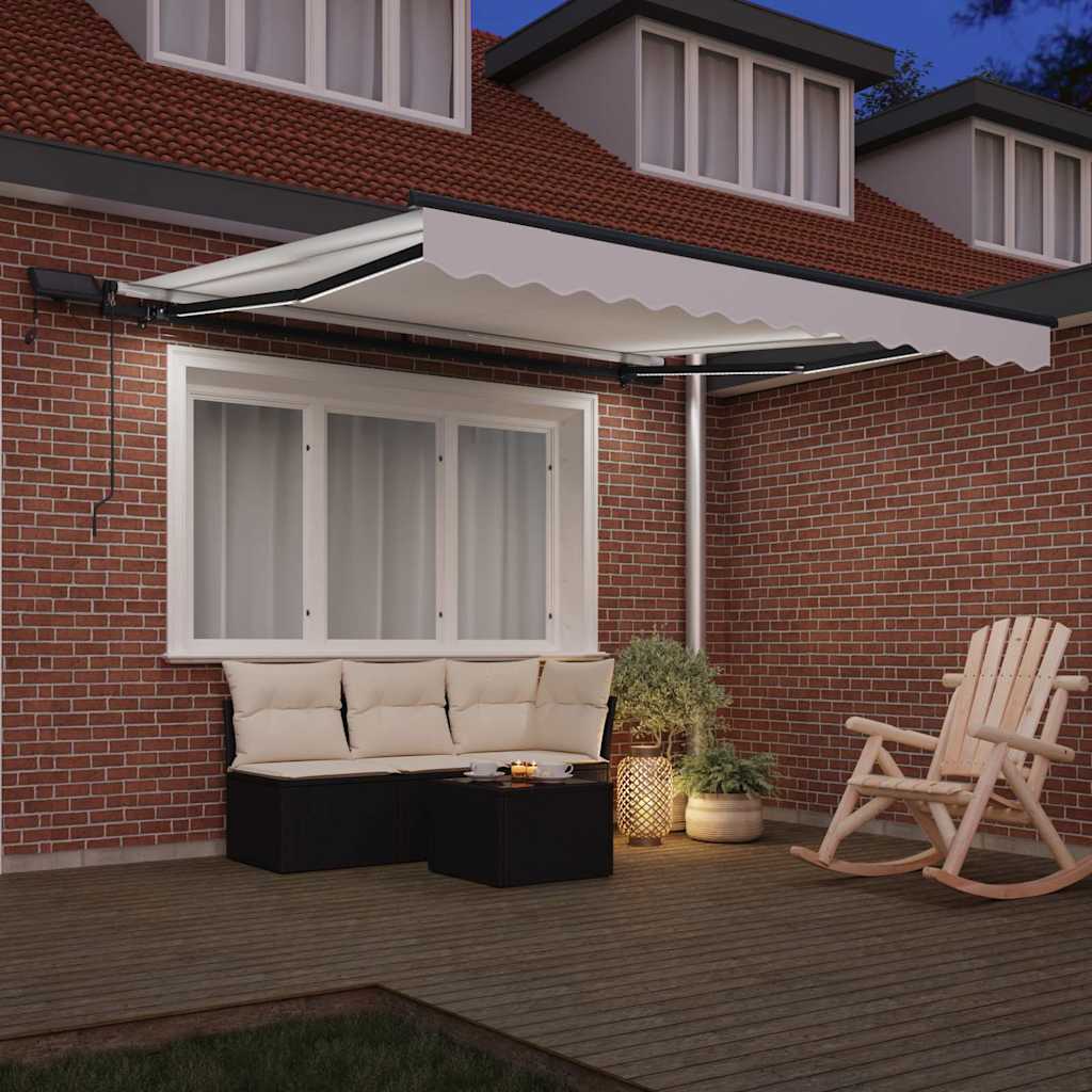 Retractable Awning Manual White 300 x 250 cm Fabric