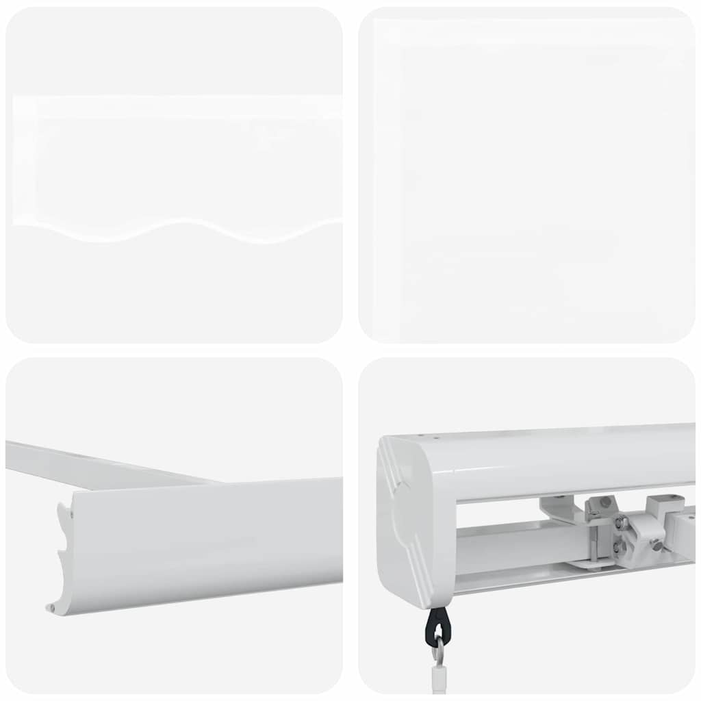 Retractable Awning White 300 x 250 cm Fabric and Metal