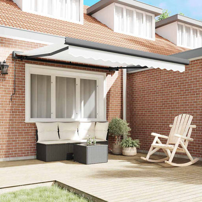 Retractable Awning White 300 x 250 cm Fabric and Metal