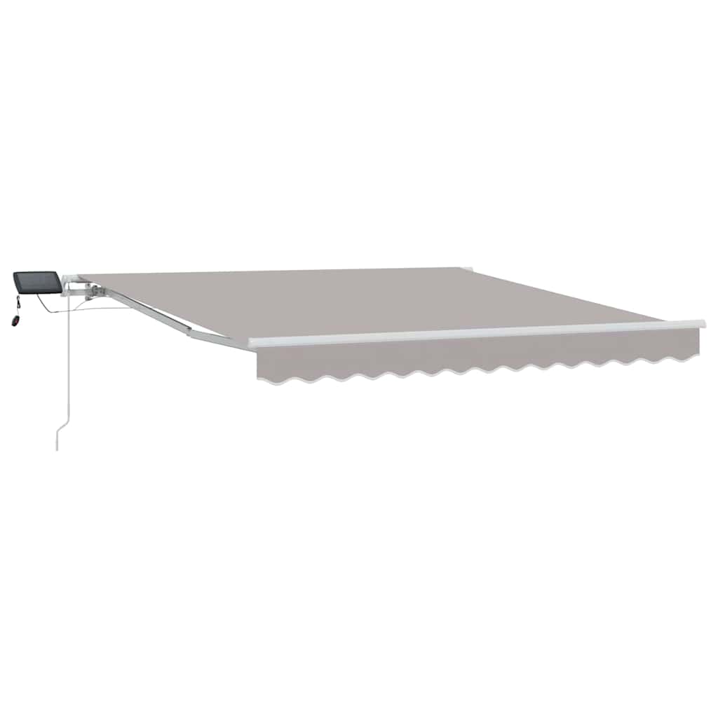 Retractable Awning with Manual Light grey 300 x 250 cm Fabric