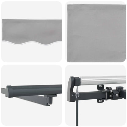 Retractable Awning Manual Light grey 300 x 250 cm Fabric