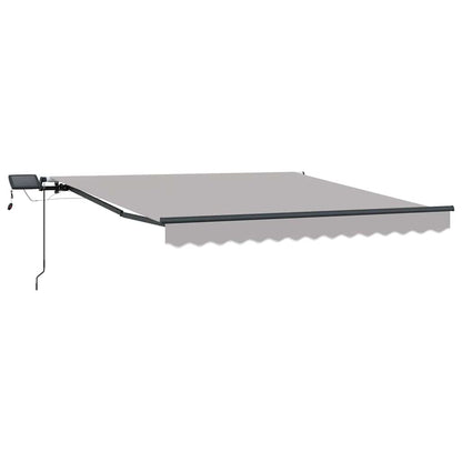 Retractable Awning Manual Light grey 300 x 250 cm Fabric