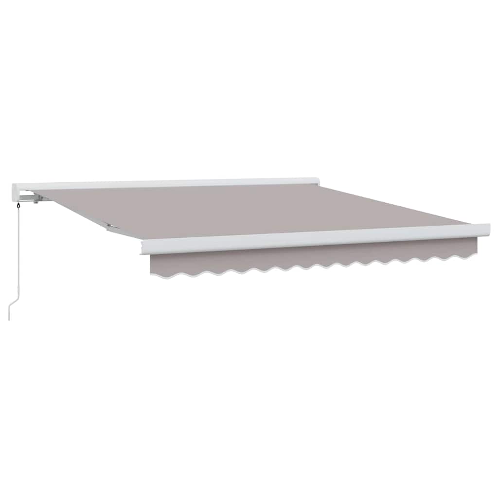 Retractable Awning Light Grey 300 x 250 cm Fabric and Metal