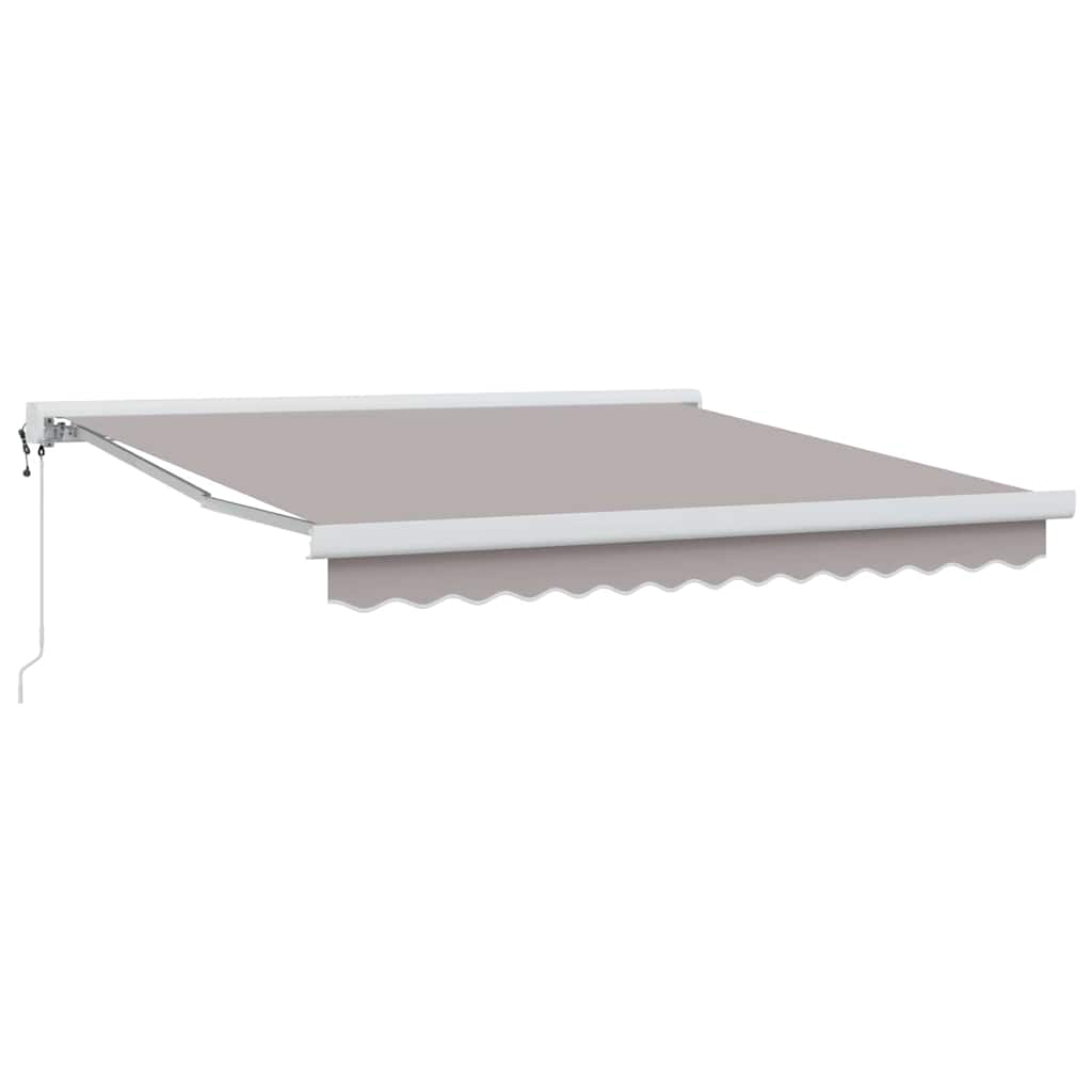 Retractable Awning Light grey 300 x 250 cm Fabric and Metal