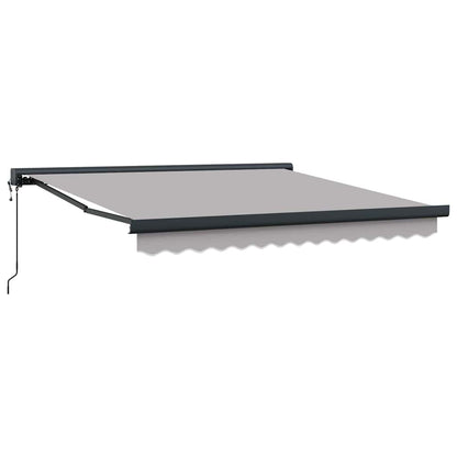 Retractable Awning Light grey 300 x 250 cm Fabric and Metal