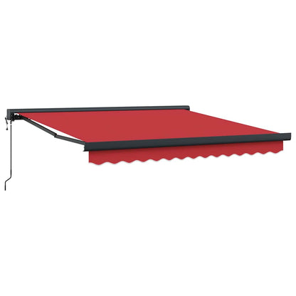 Retractable Awning Manual Red 300 x 250 cm Fabric and Metal