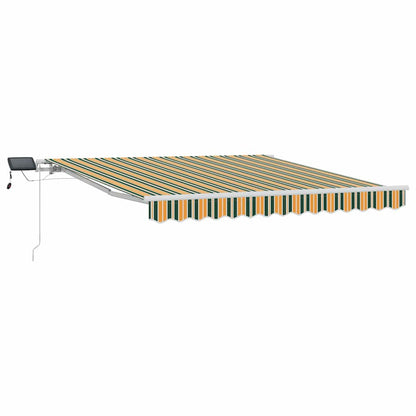 Retractable Awning with Green and yellow 300 x 250 cm Fabric