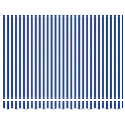 Retractable Awning Manual Blue and anthracite 350 x 250 cm