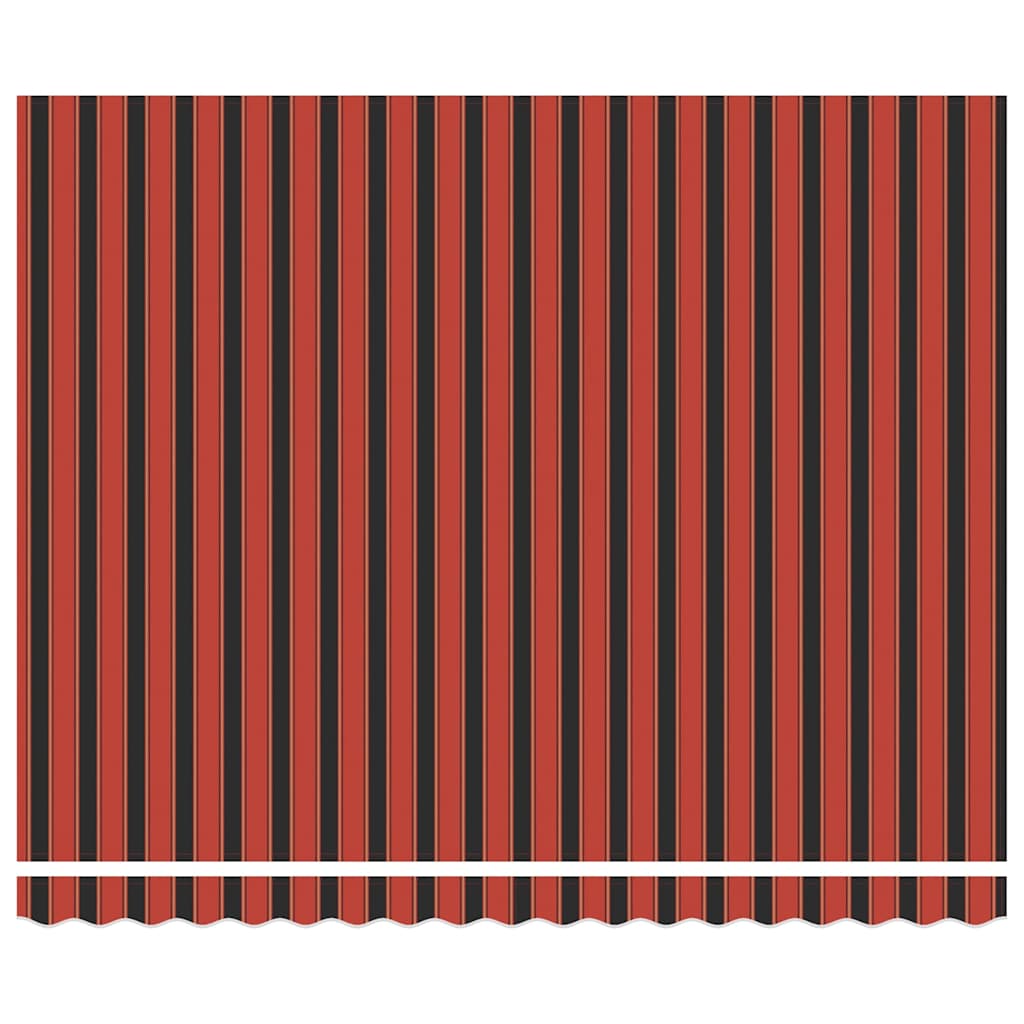Awning Striped Red and black 3.5 x 2.5 m Polyester and metal