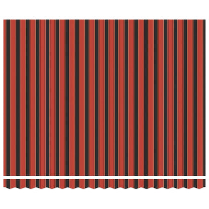 Retractable Awning Manual Red and black 350 x 250 cm Fabric