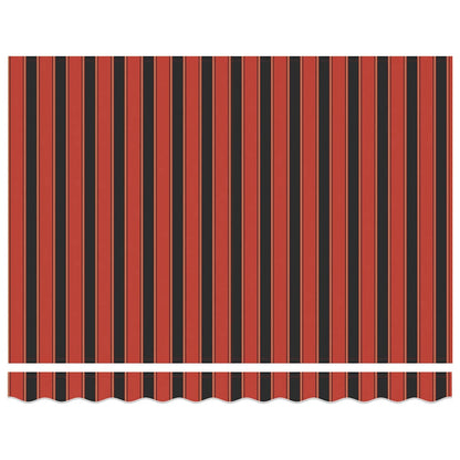 Retractable Awning Red and black 350 x 250 cm Fabric and Metal