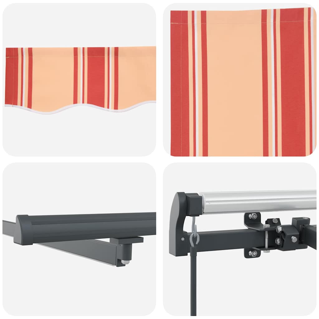 Retractable Awning Manual Yellow and orange 350 x 250 cm Fabric